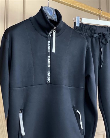 Yumuşak Dokulu Sweatshirt (SİYAH)