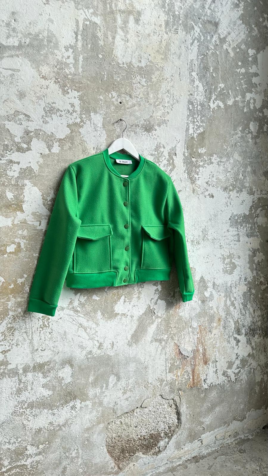 Bomber Kaşe Ceket (Yeşil)