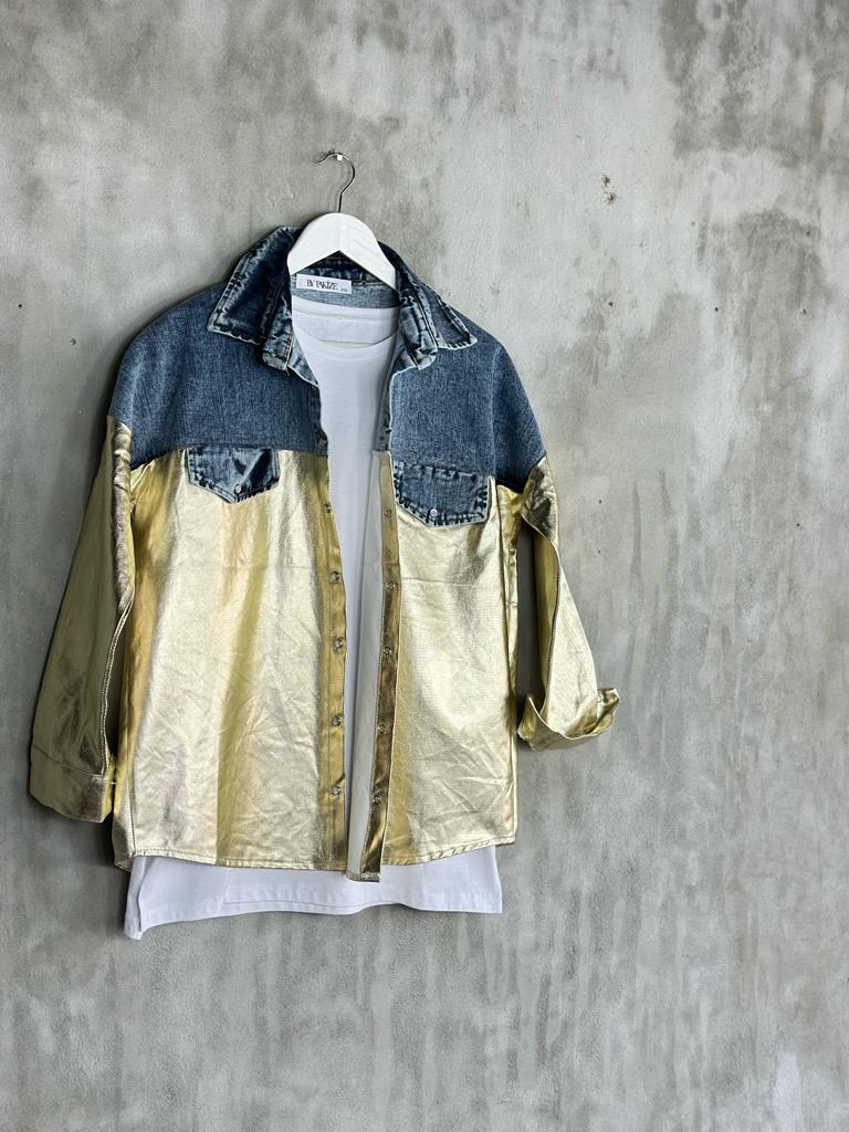 Gold Denim Gömlek Ceket 