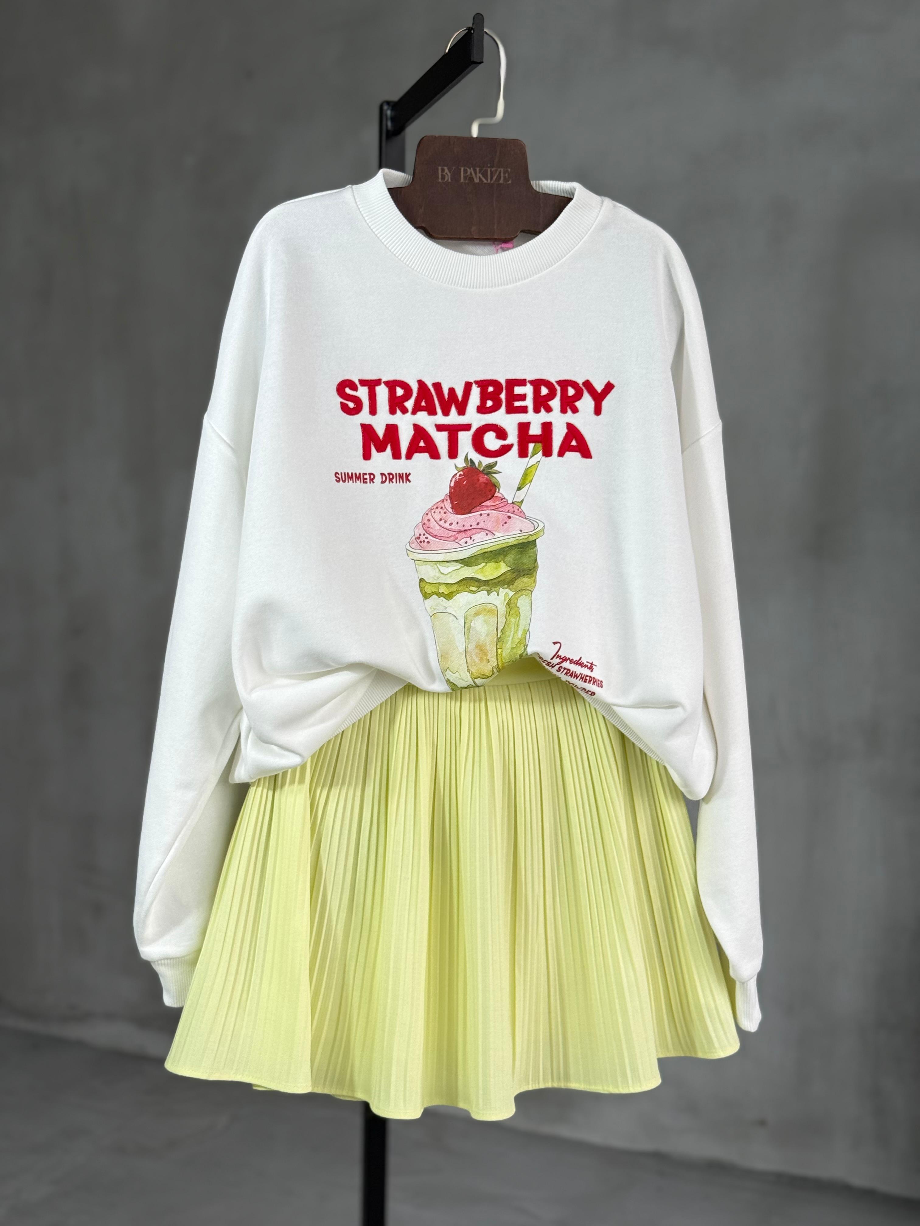 İçi Şortlu Beli Lastikli Pileli Mini Etek (Limon Sarısı)