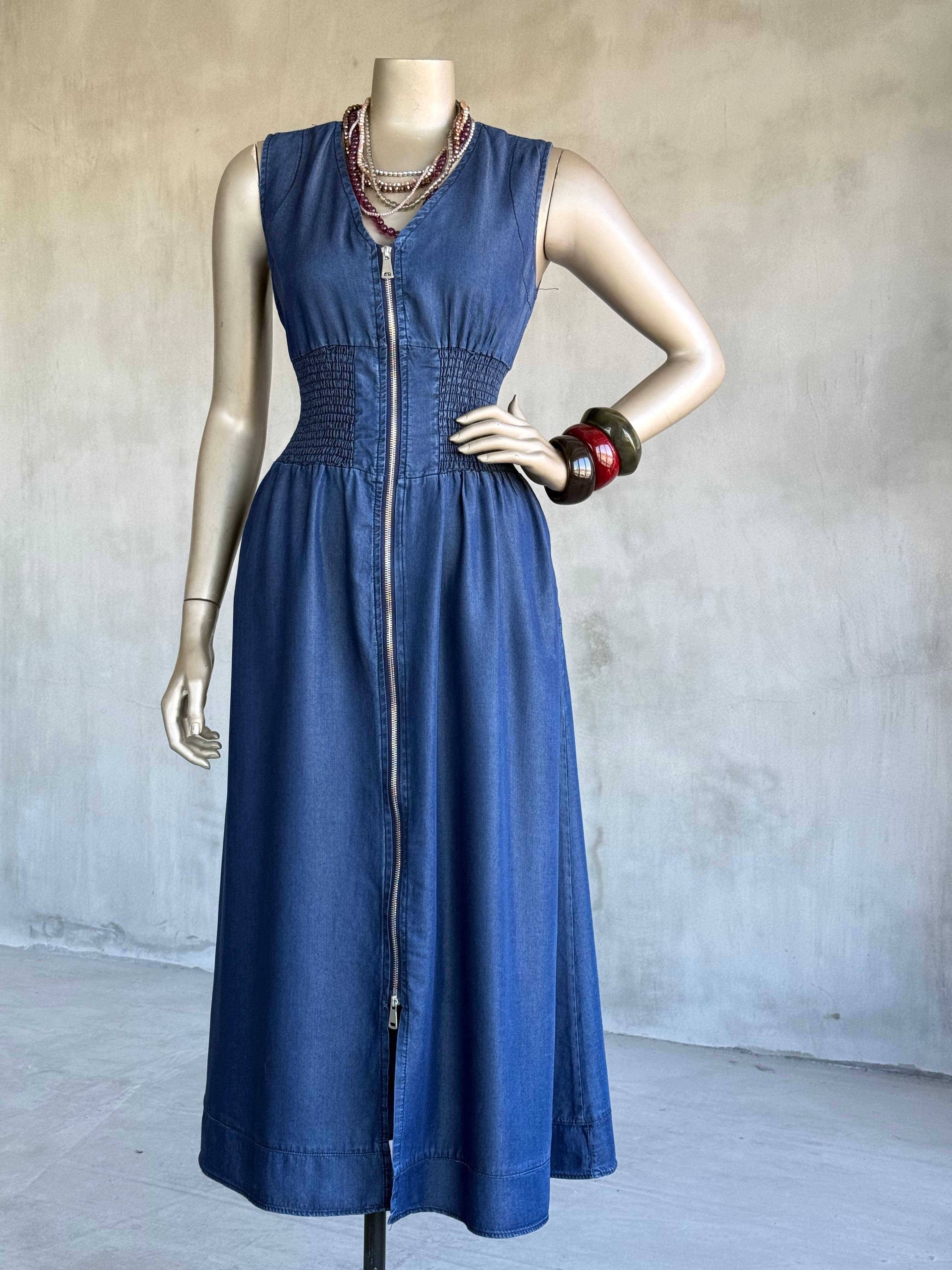 İspanyol Bel Korse  Premium Tensel Elbise (Mavi)