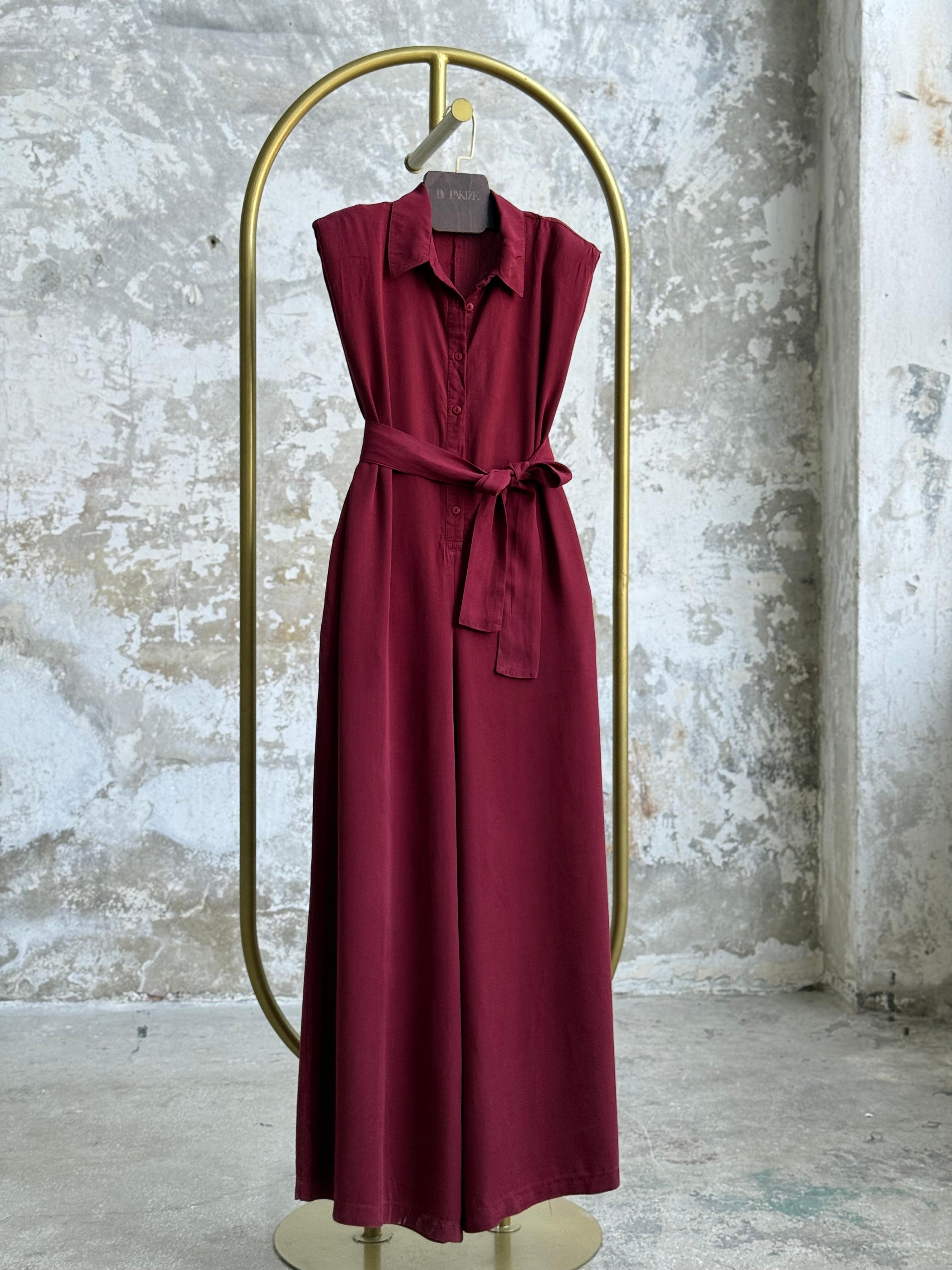 İthal Modal Kumaş Vatkalı Tulum (Bordo)