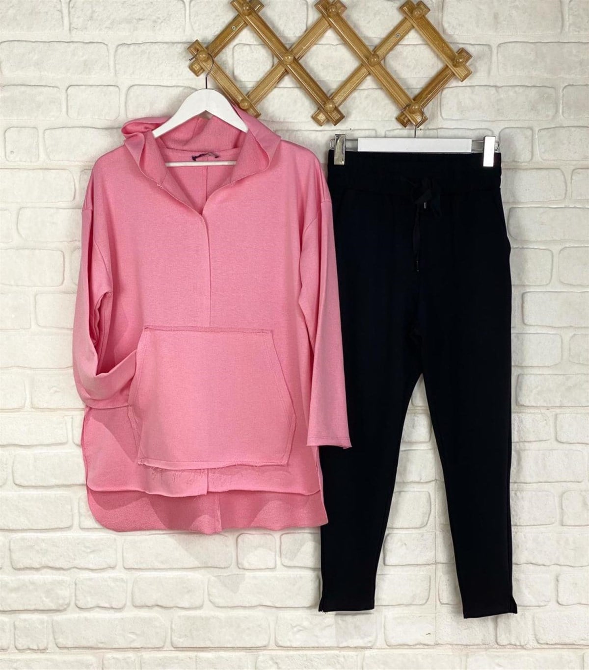 Kapşonlu Sweatshirt (PEMBE)