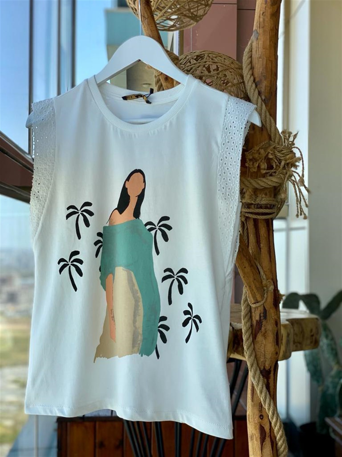 Kolları Fisto Detay Tshirt (Mint)