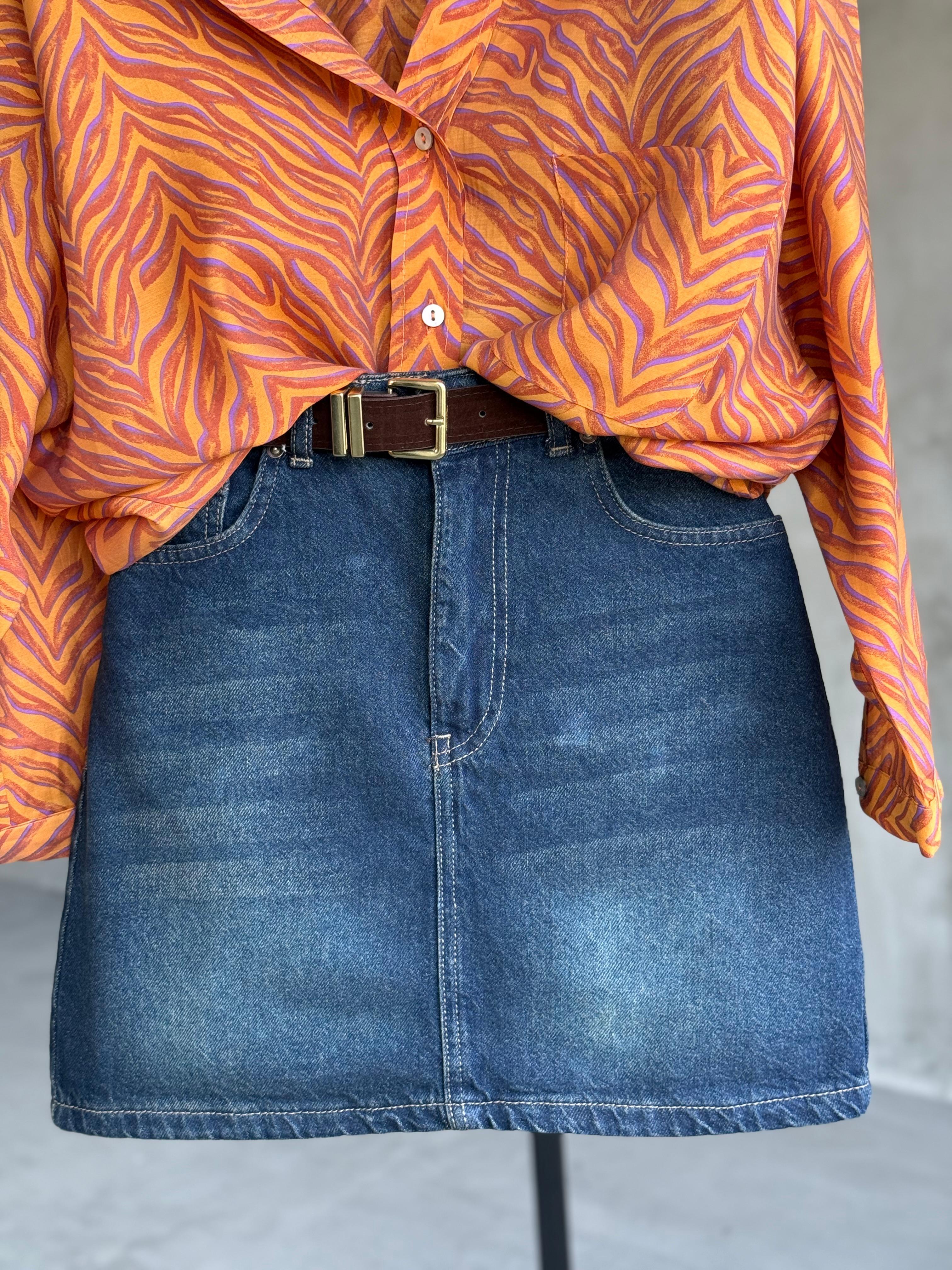 Mini Kot Etek (Lacivert)