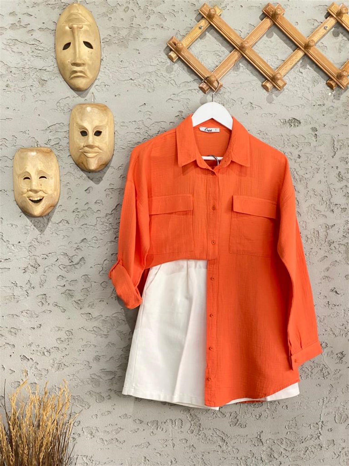 Müslin Gömlek (Oranj)