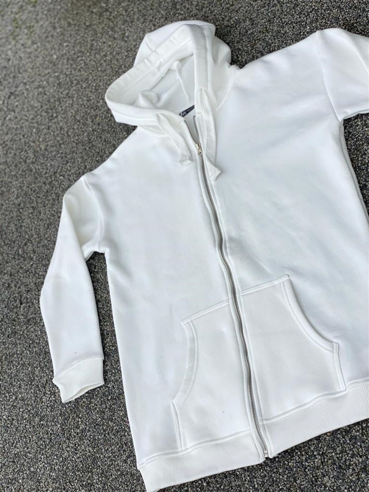 Orjinal Marka Sweat Hırka (Beyaz)