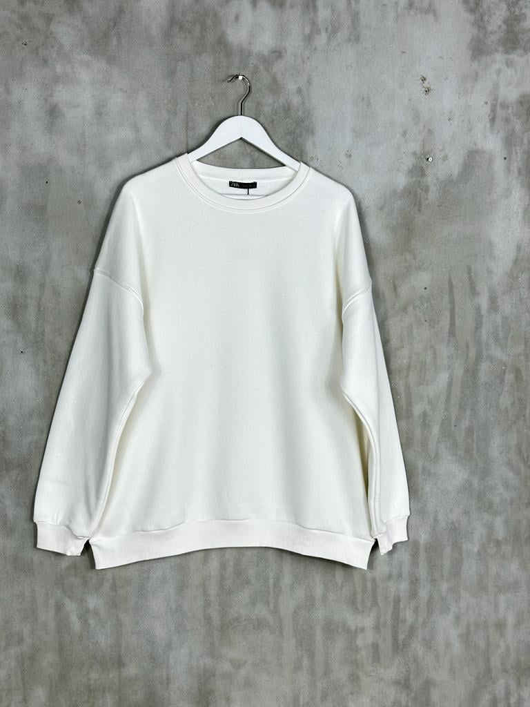 Oversize Kadın Premium Sweatshirt(BEYAZ)