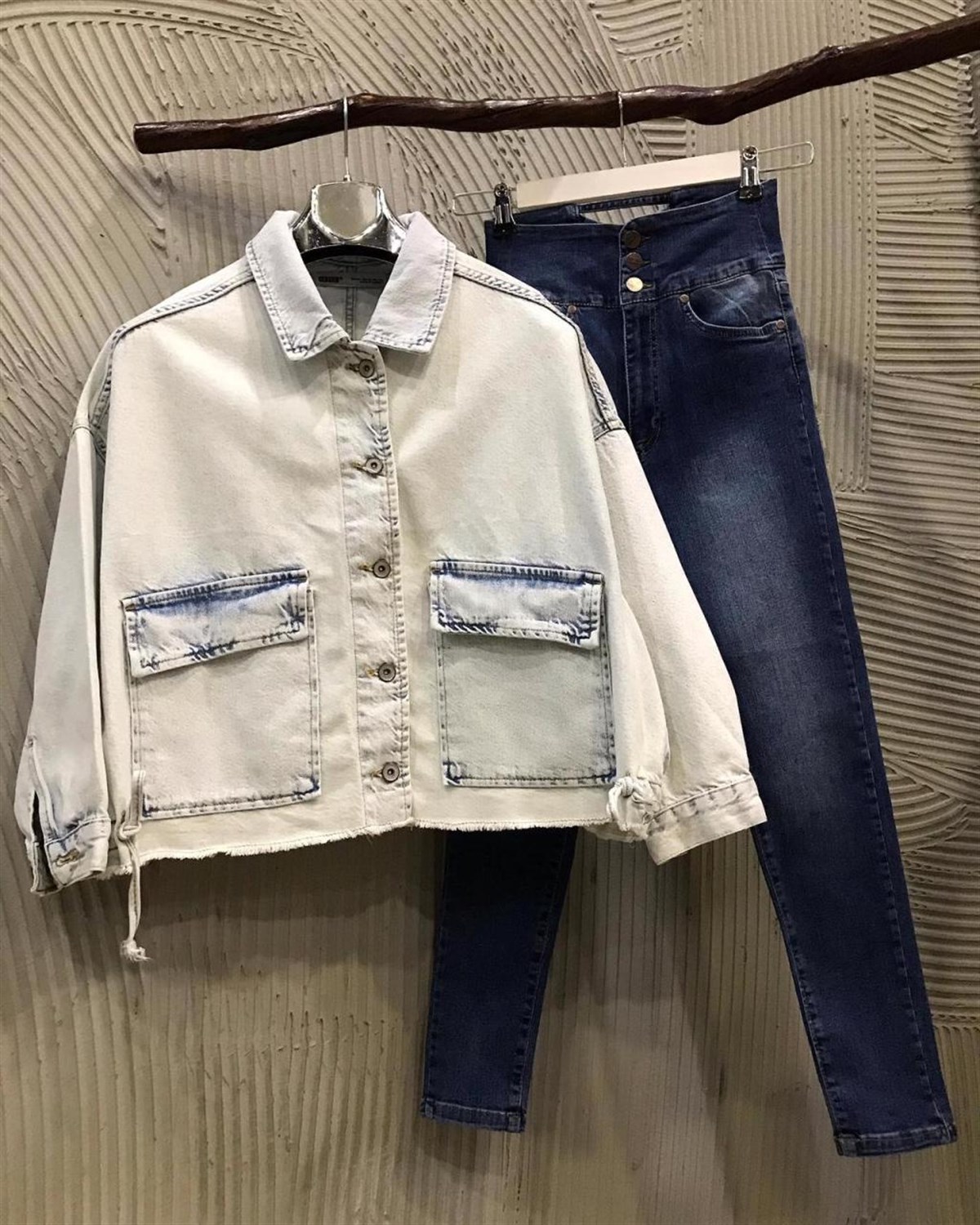 Oversize Kesim Salaş Kot Ceket (AÇIK)