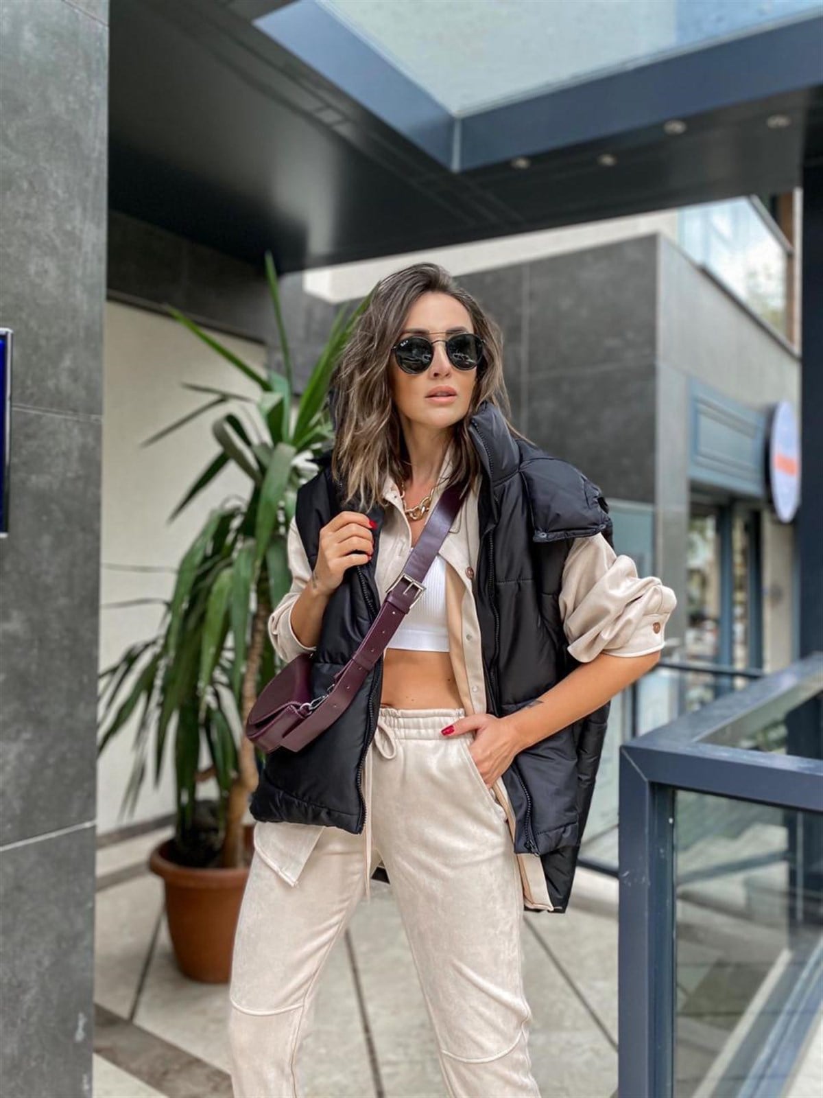 Oversize Kesim Şişme Yelek (SİYAH)