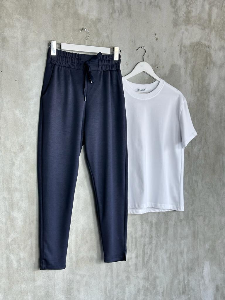 Oysho Kumaş Jogger Kadın Pantolon (Lacivert)