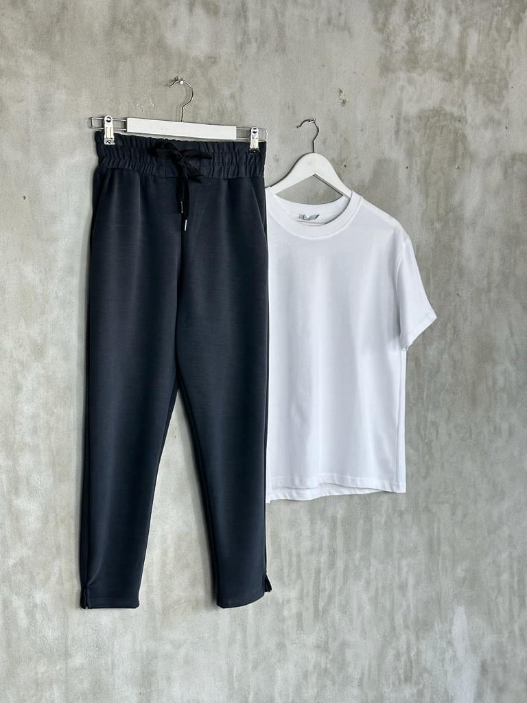 Oysho Kumaş Jogger Kadın Pantolon (Siyah)