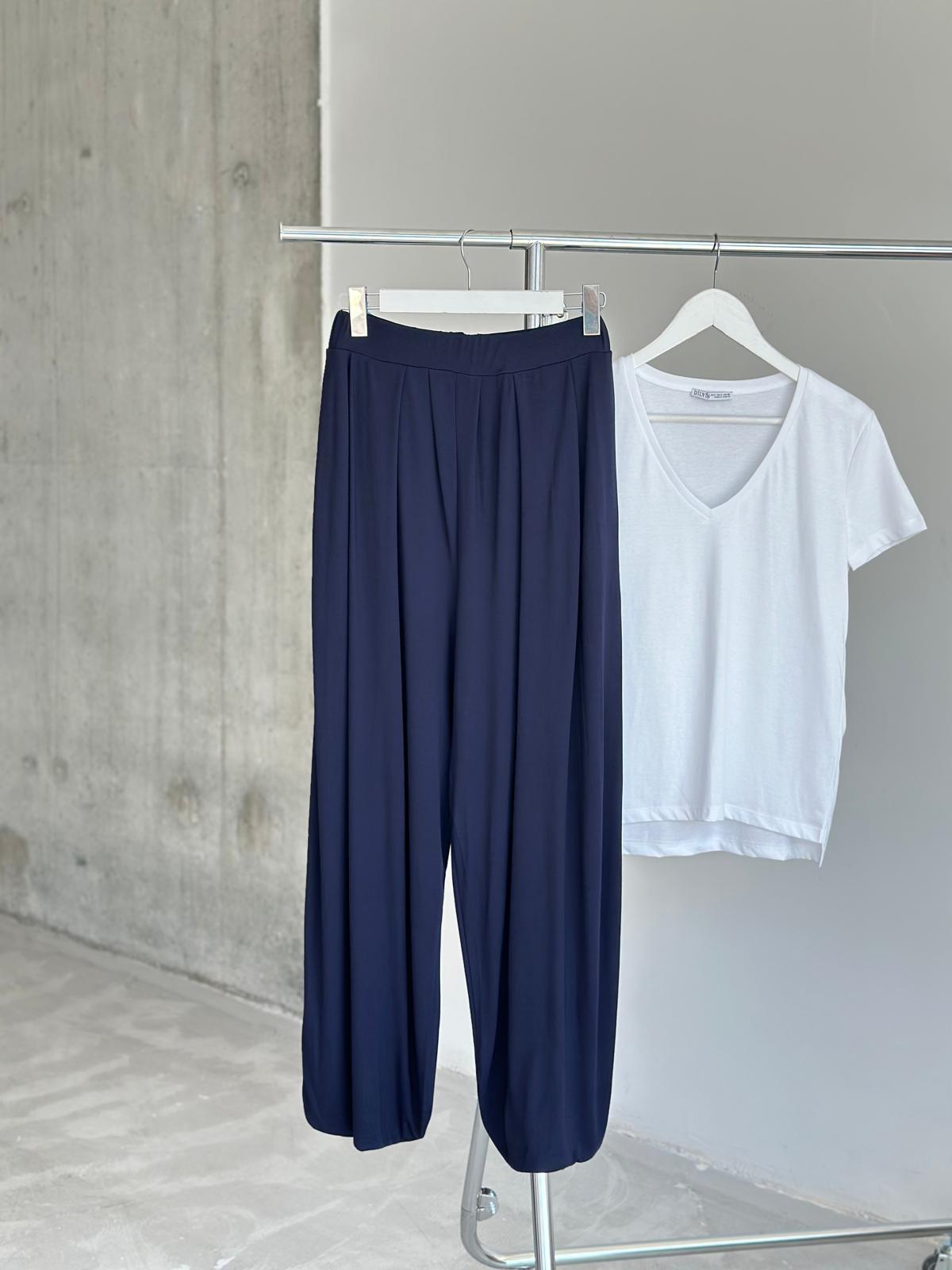 Oysho Kumaş Şalvar Model Pantolon (Lacivert)