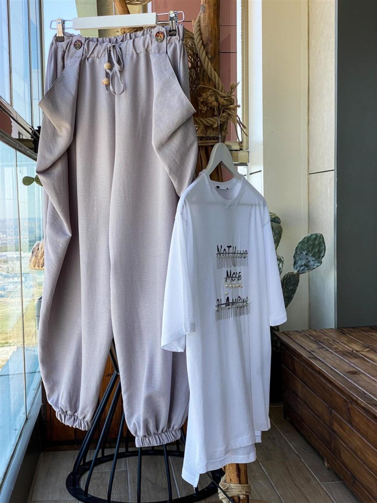 Şalvar Model Pantolon (Gri)