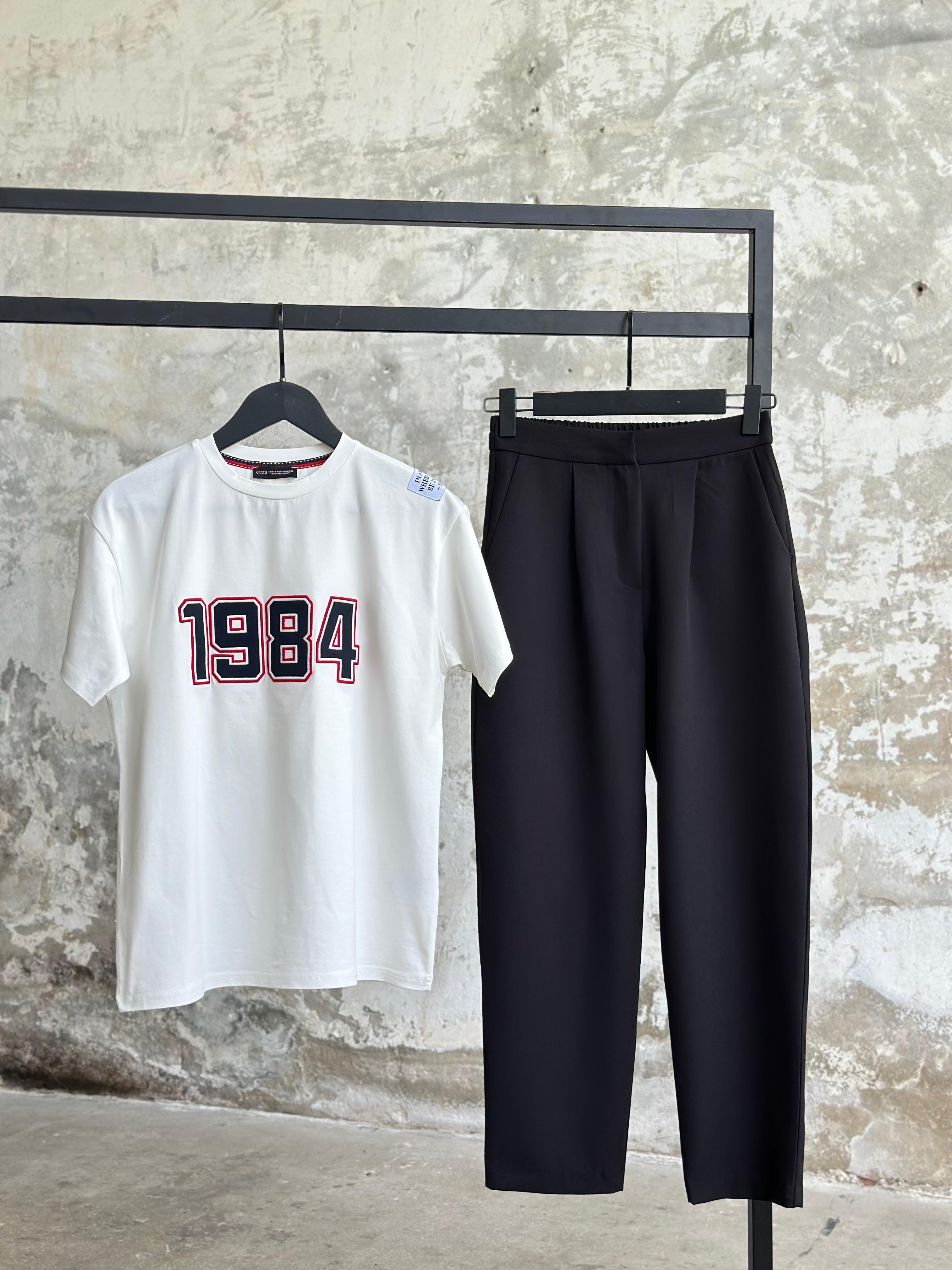 Sırt Lastik Detaylı Havuç Model Pantolon (Siyah)