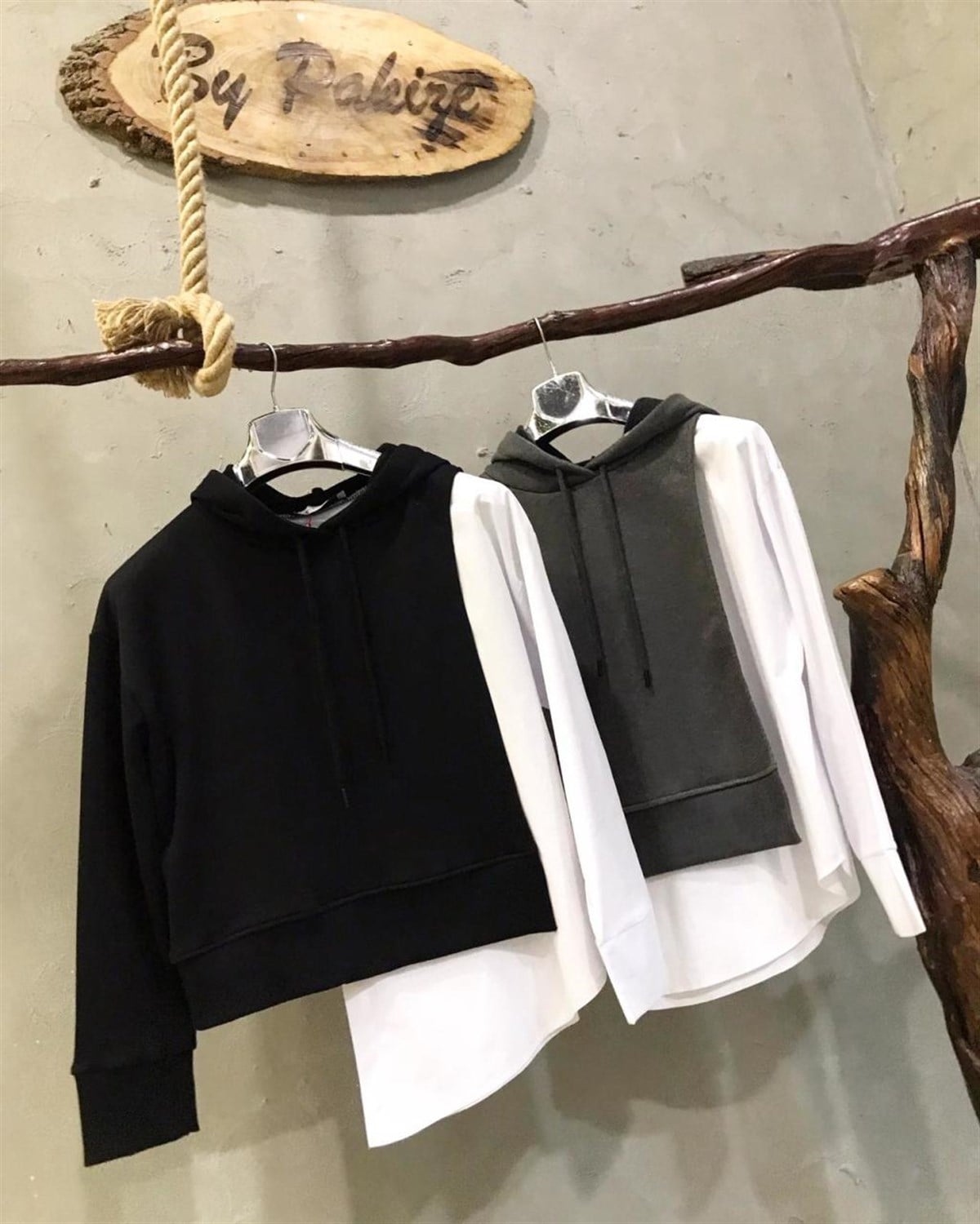 Tasarım Model Sweatshirt ( SİYAH&GRİ)