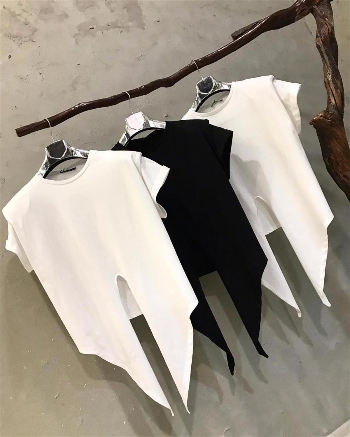 Vatkalı Önden Bağlamalı Basic Tshirt ( BEYAZ & EKRU & SİYAH )