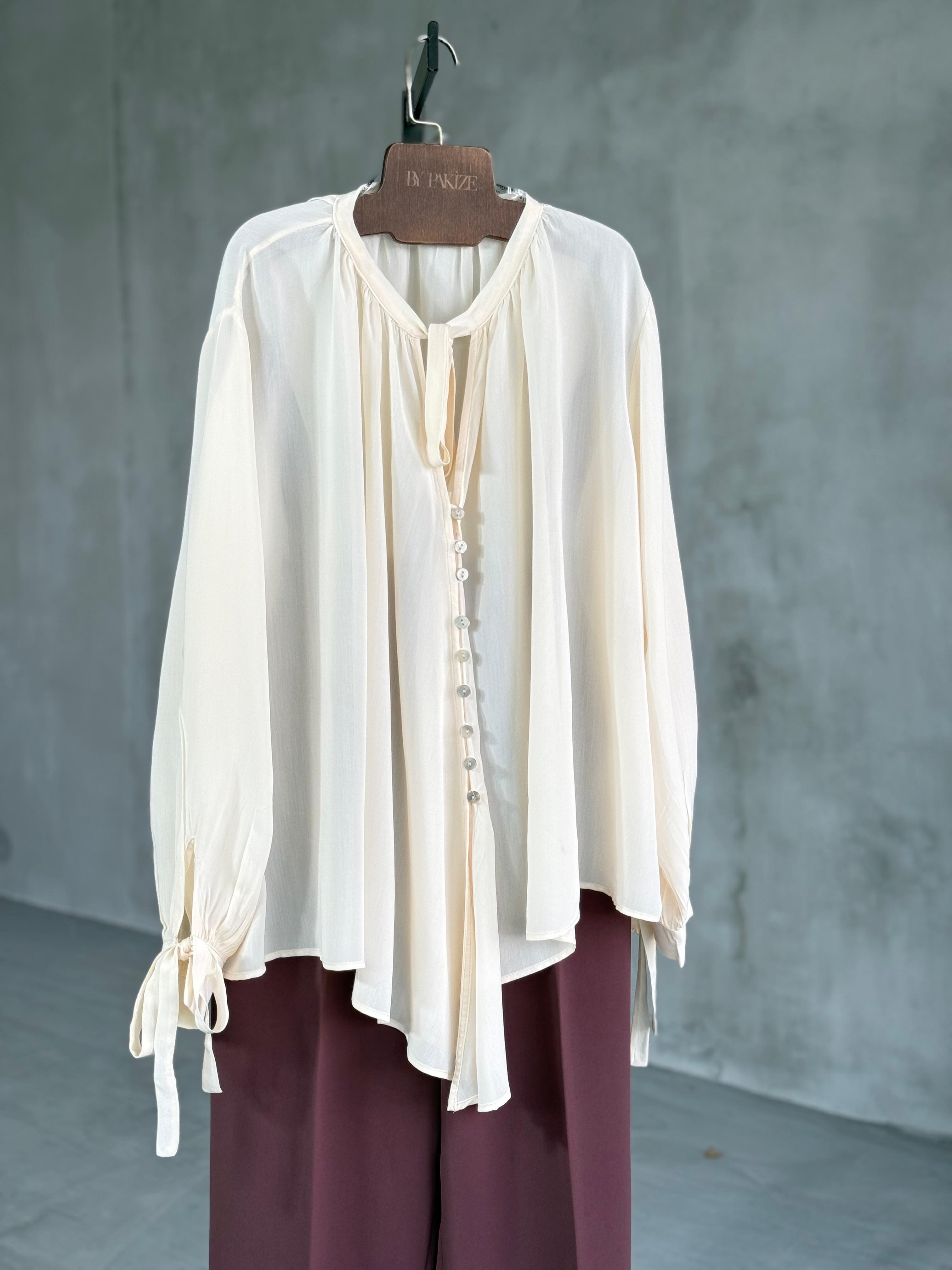 Yeni Sezon Volanlı Gömlek (Bej)