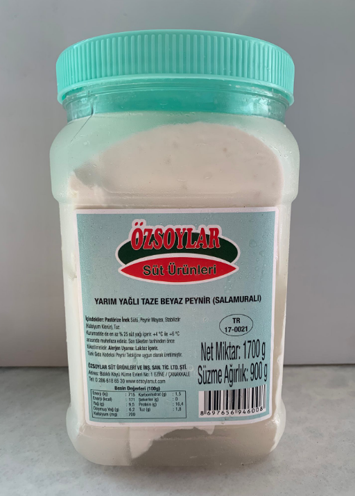 YARIM YAĞLI TAZE BEYAZ PEYNİR NET 900 GR