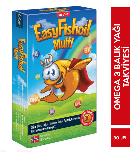 EasyVit Multi + Omega 3 Çiğnenebilir Tablet 30 Adet
