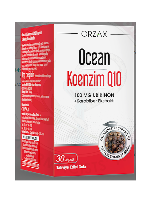 OCEAN KOENZIM Q10 TAKVIYE EDICI GIDA 100 mg 30 kapsül