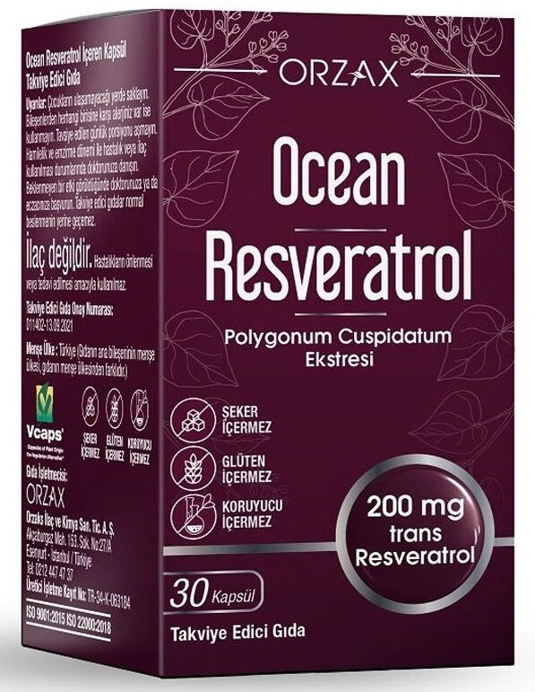 Orzax Ocean Resveratrol Takviye Edici Gıda 30 Kapsül