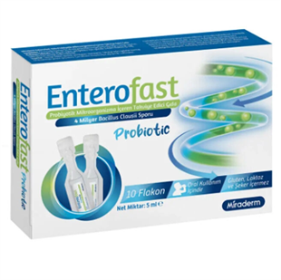 Miraderm Enterofast Probiyotik Mikroorganizma Takviye Edici Gıda 10 Flakon