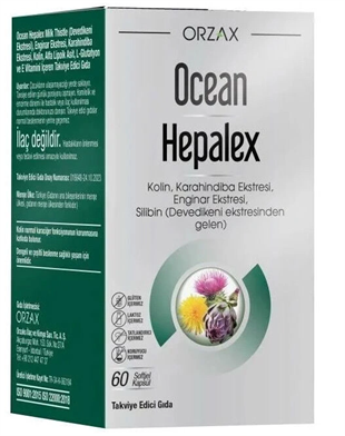Orzax Ocean Hepalex Takviye Edici Gıda 60 Kapsül