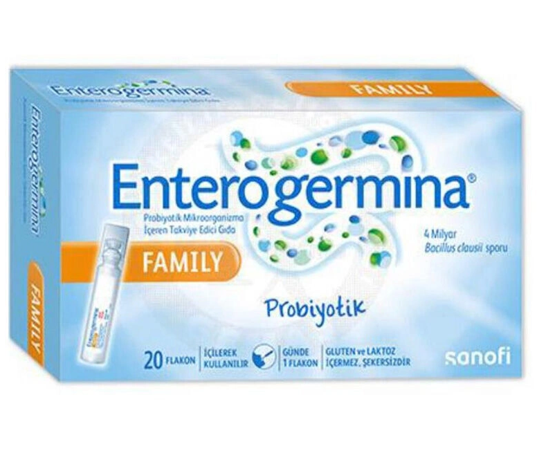 Enterogermina Family Probiyotik Mikroorganizma İçeren Takviye Edici Gıda 20 Flakon