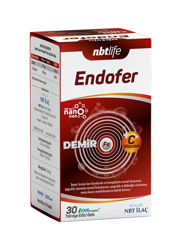 Nbt Life Endofer Takviye Edici Gıda 30 Kapsül
