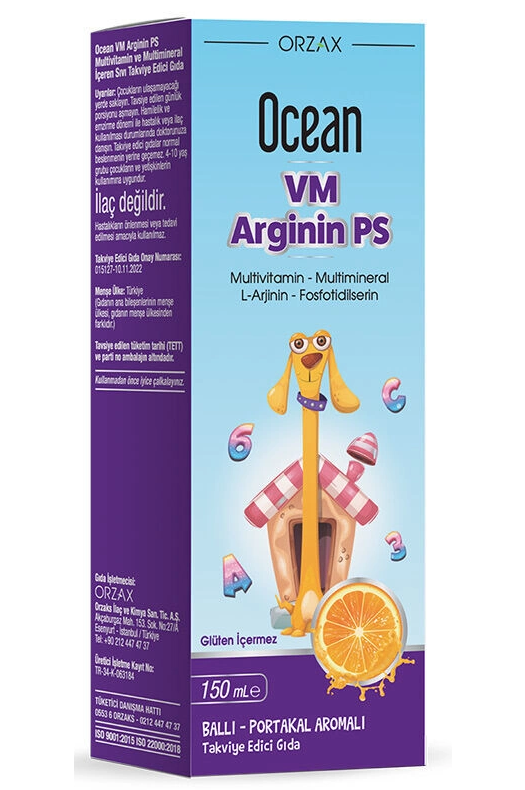 Orzax Ocean VM Arginin PS Takviye Edici Gıda 150 ml