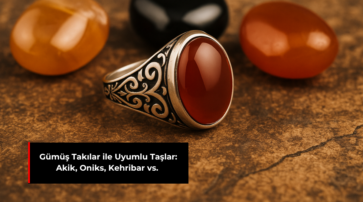 GÜMÜŞ TAKILAR İLE UYUMLU TAŞLAR: AKİK, ONİKS, KEHRİBAR VS.