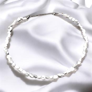  Amorf Kesim Havlit Taşı Dizi Kolye