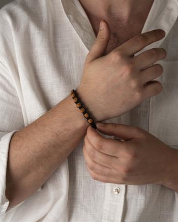 10 Tohumlu Ayarlanabilir Makrome Rudraksha Bileklik