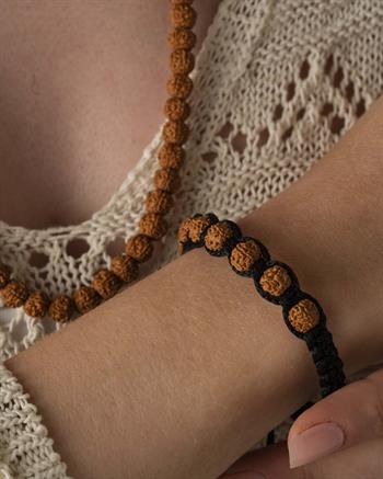 10 Tohumlu Ayarlanabilir Makrome Rudraksha Bileklik
