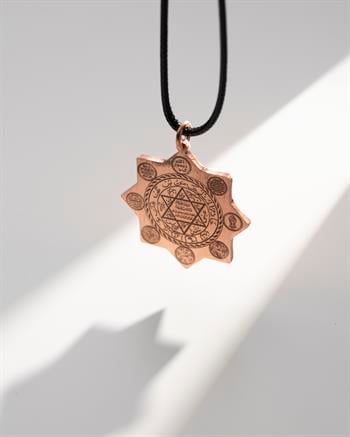 8 Köşeli Cennet-ül Esma & Süleyman Mührü Bakır Kolye