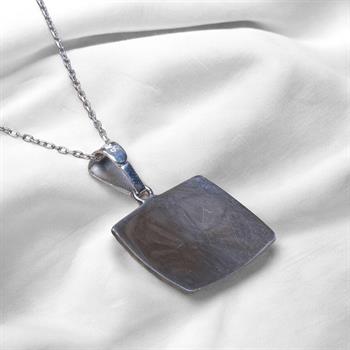 925 Ayar Gümüş Ayetel Kürsi Yazılı Kolye