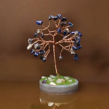 Akik Tabanlı Lapis Lazuli Hayat Ağacı