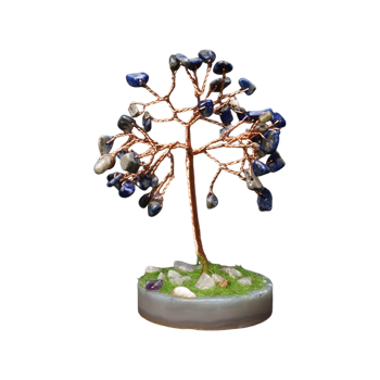 Akik Tabanlı Lapis Lazuli Hayat Ağacı