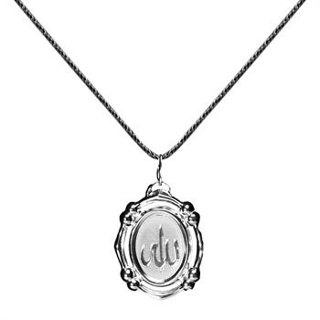 Allah Yazılı Beyaz 925 Ayar Gümüş Kolye