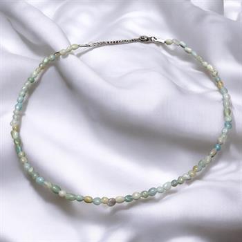 Amorf Kesim Amazonit Taşı Dizi Kolye