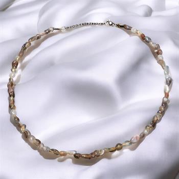 Amorf Kesim Botswana Akik Taşı Dizi Kolye