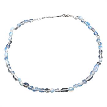 Amorf Kesim Cam Opla Taşı Dizi Kolye