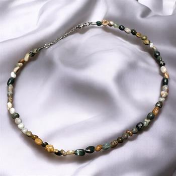 Amorf Kesim Jasper Taşı Dizi Kolye