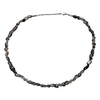 Amorf Kesim Rutilli Kuvars Taşı Dizi Kolye