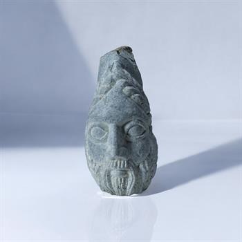 Babil Serisi 1 Serpantin Taşı Kafa Büstü (El İşçiliği)