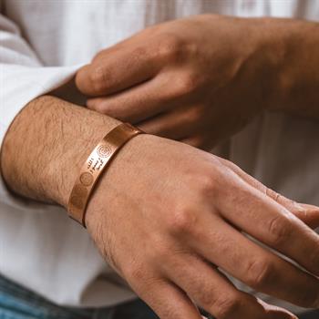 Bakır Dua Yazılı Bay&Bayan Bilezik