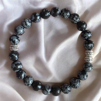 Benekli Opsidyen Taşı Bileklik