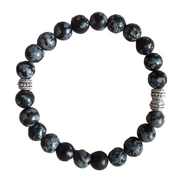 Benekli Opsidyen Taşı Bileklik