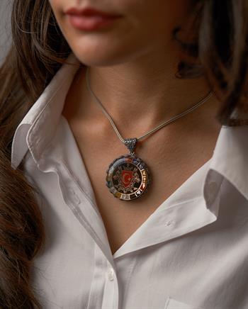 Bozkurt Sembolü ve Türk Devletleri Armalı 925 Ayar Gümüş Kolye